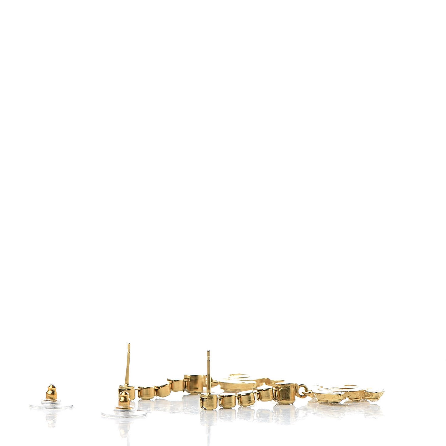 CC Crystal Drop Earrings Gold