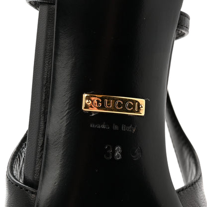 Gucci Calfskin Slingback Pumps 38 Black 7 of 9