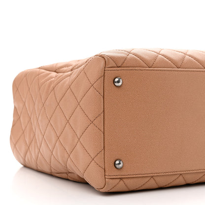 Chanel Caviar Quilted Large Coco Handle Shopping Tote Beige 12 of 13
