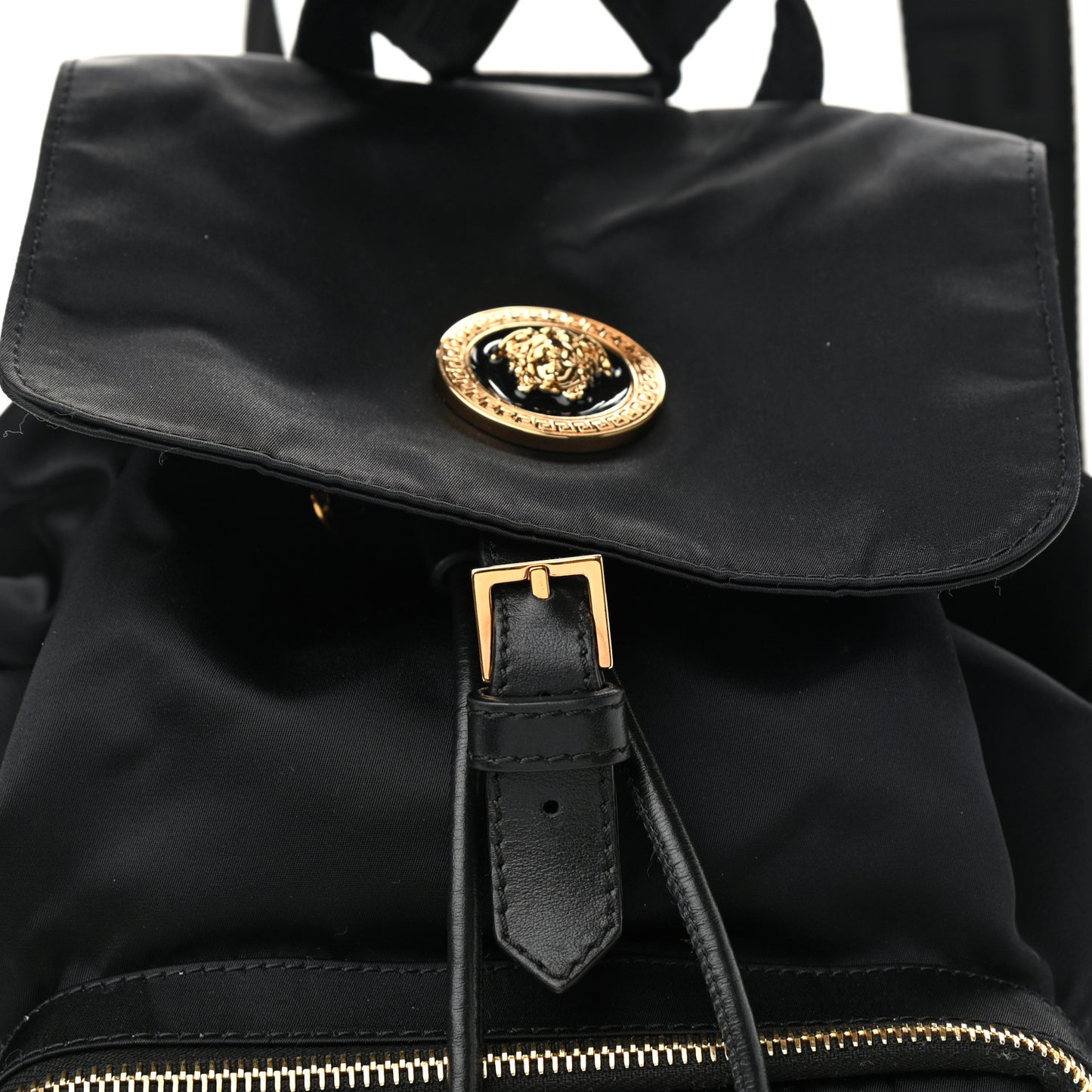Nylon Palazzo Medusa Backpack Black