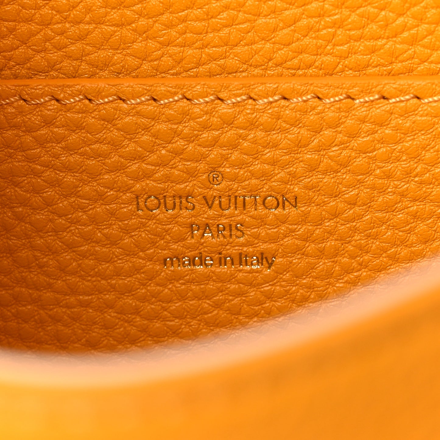 Grained Calfskin LV Pont 9 Soft PM Sunbeam
