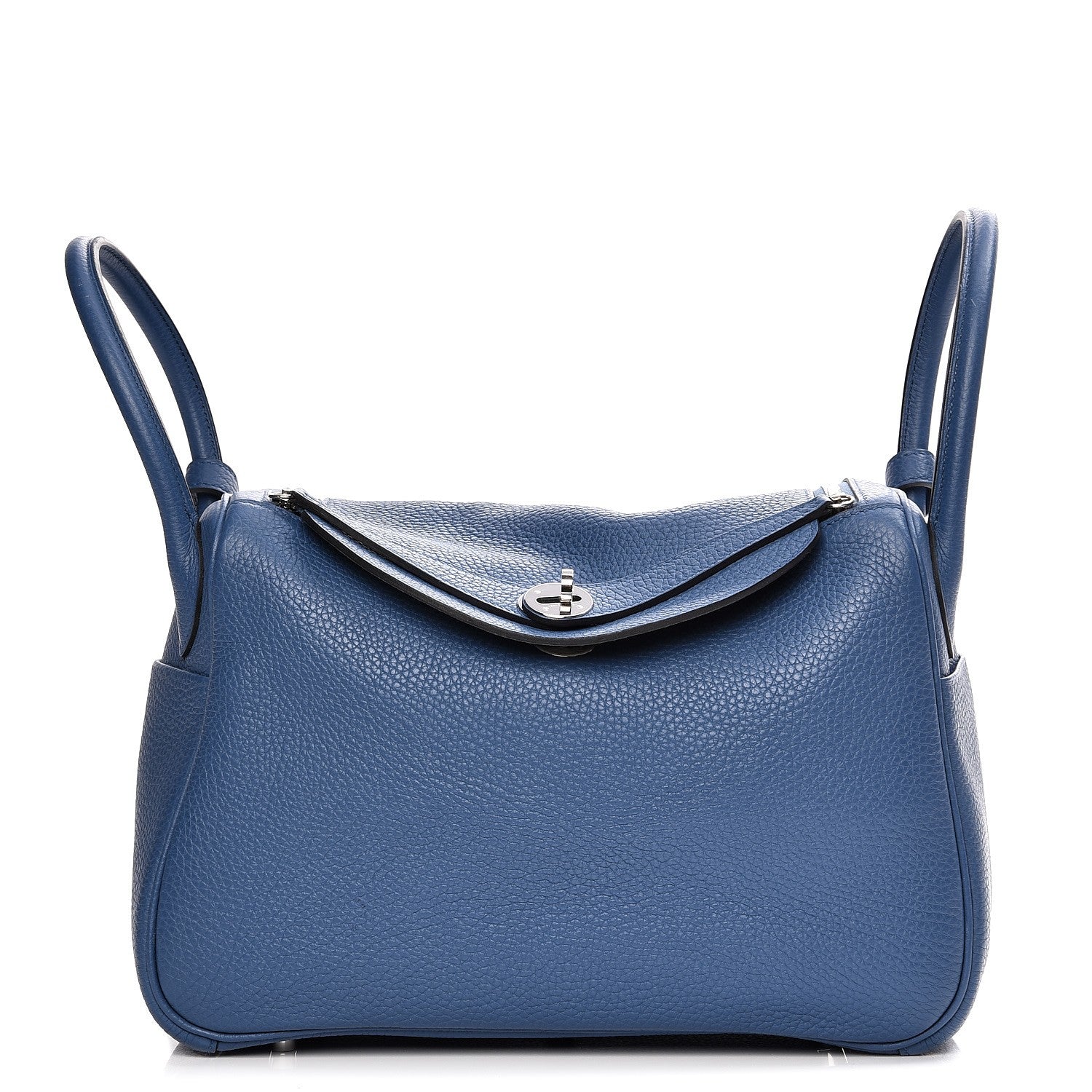 Hermes Taurillon Clemence Verso Lindy 30 Bleu Agate Gris Mouette 1 of 8