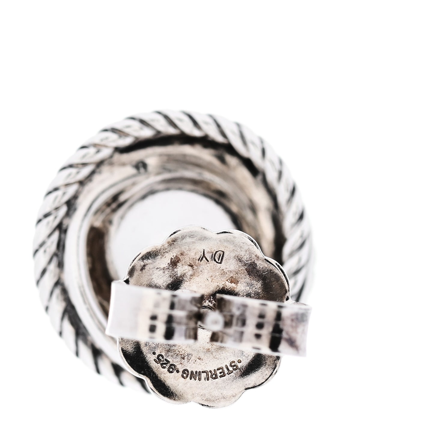 Sterling Silver Diamond Freshwater Pearl Crossover Earrings