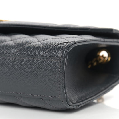 Saint Laurent Grain De Poudre Textured Mixed Matelasse Triquilt Small Monogram Satchel Dark Smoke 8 of 8