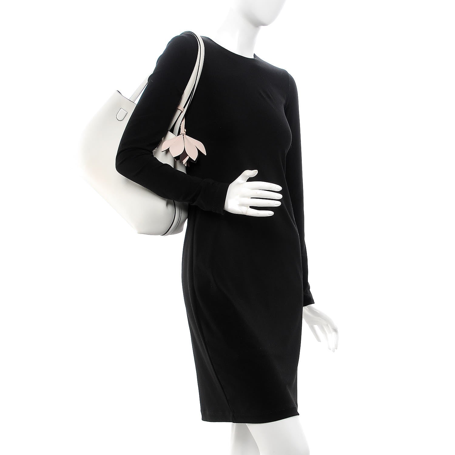Christian Dior Grained Calfskin Medium Blossom Tote White 2 of 11