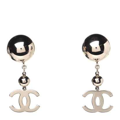 Chanel Metal CC Drop Earrings Gold 1 of 5