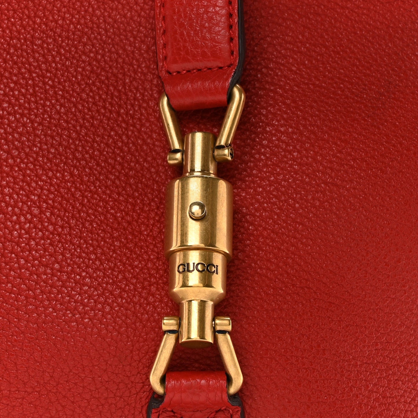 Soft Grained Calfskin Small Jackie Bucket Bag Red