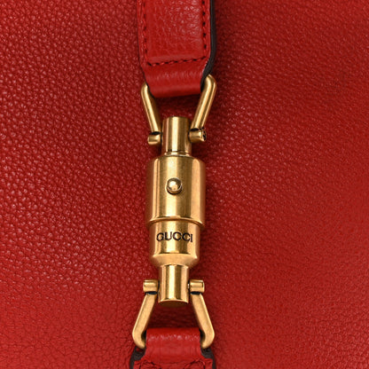 Gucci Soft Grained Calfskin Small Jackie Bucket Bag Red 8 of 10