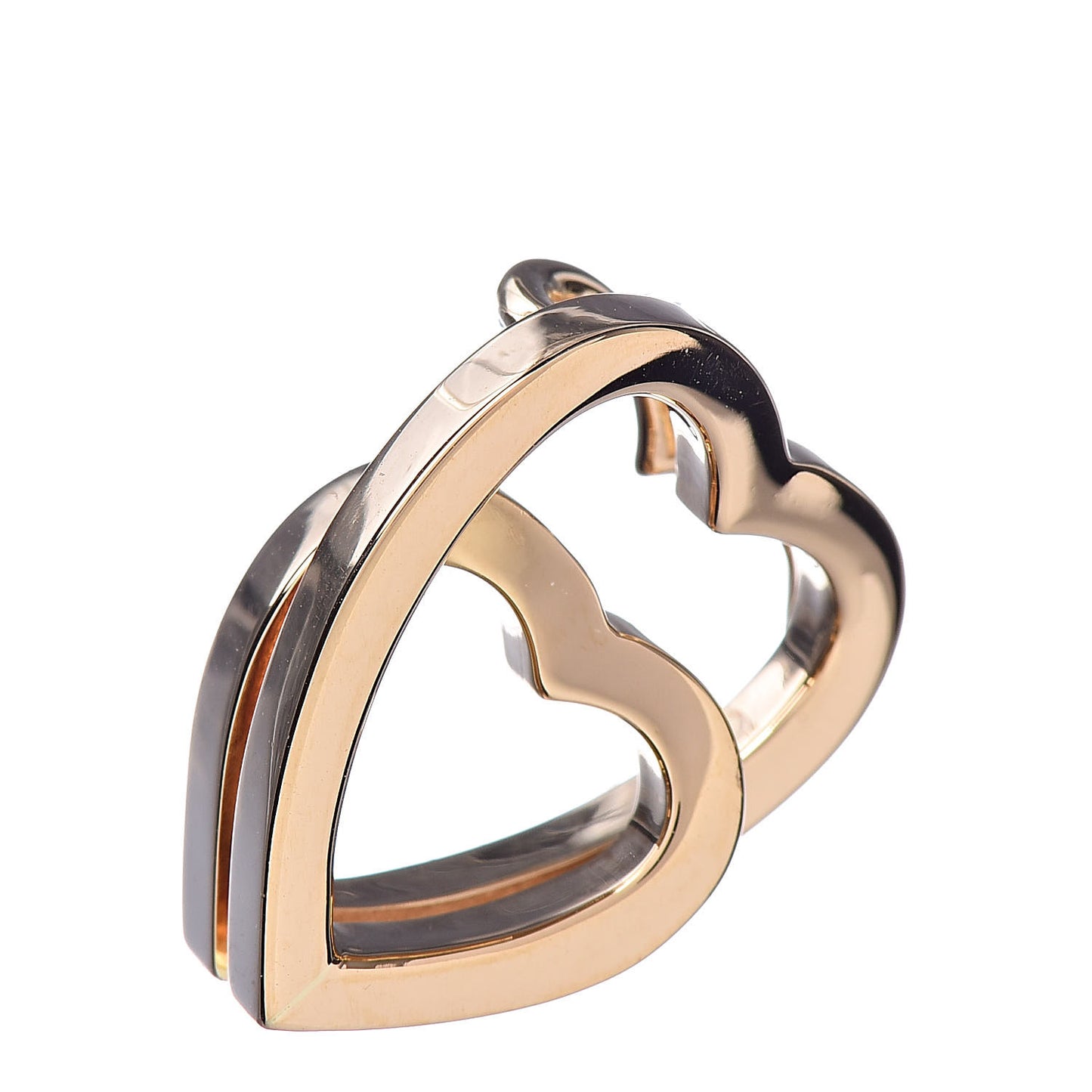 18K Yellow Gold Double Heart Pendant