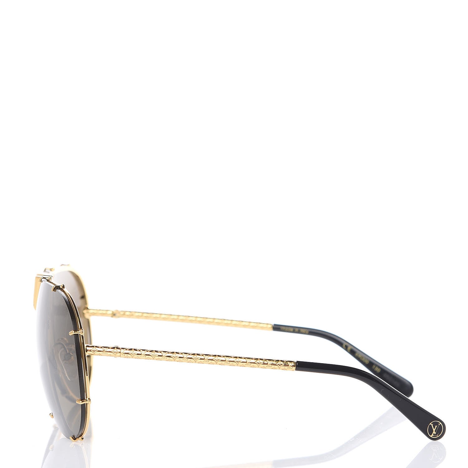 Louis Vuitton Metal LV Drive Sunglasses Z0897W Black Gold 3 of 6