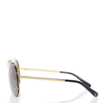 Louis Vuitton Metal LV Drive Sunglasses Z0897W Black Gold 3 of 6