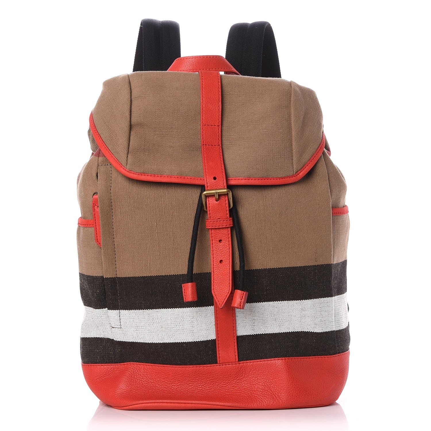 Burberry Canvas Mega Check Drifton Backpack Red 1 of 8