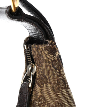 Gucci Monogram Medium Horsebit Chain Hobo Dark Brown 9 of 10