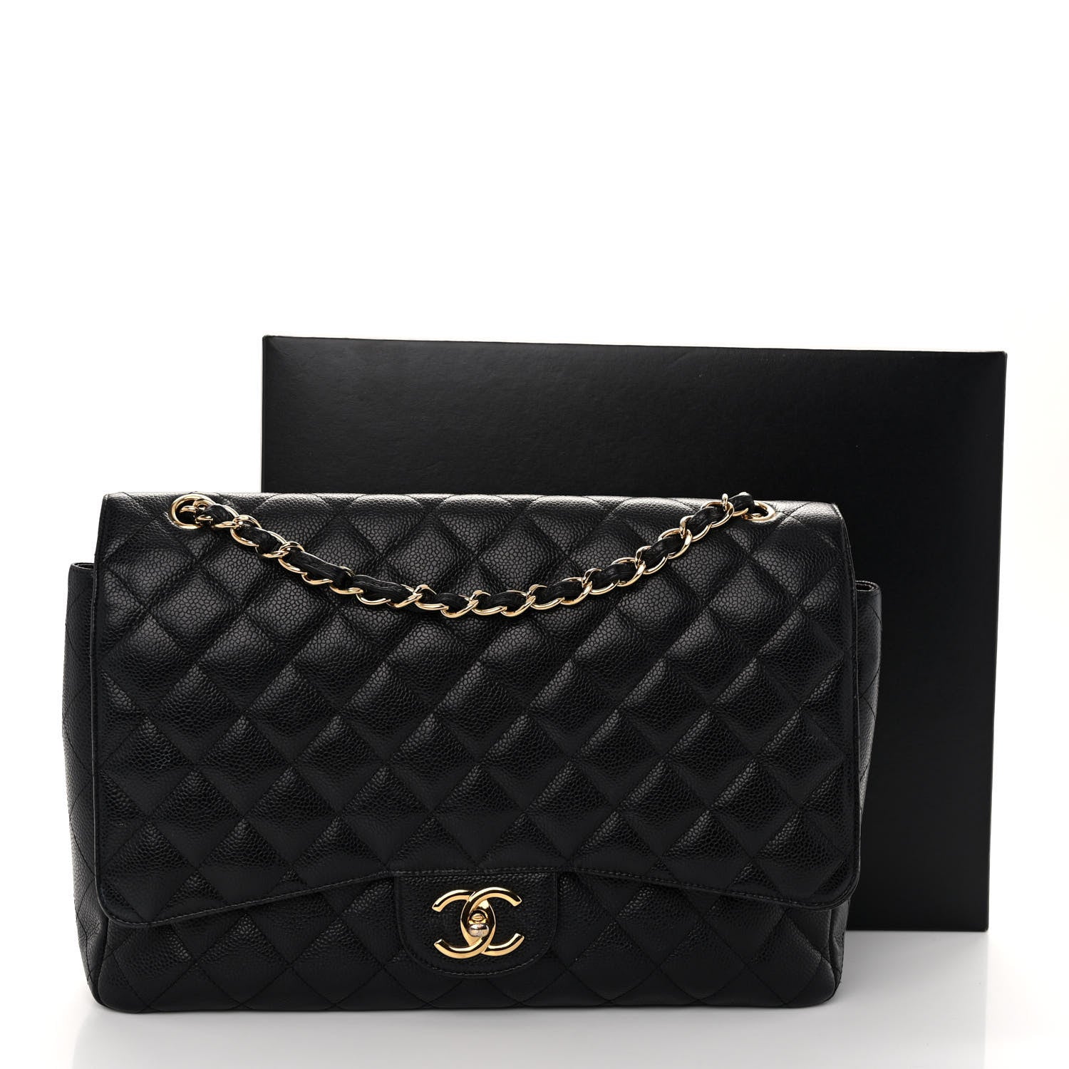 Chanel Caviar Quilted Maxi Double Flap Black 12 of 12