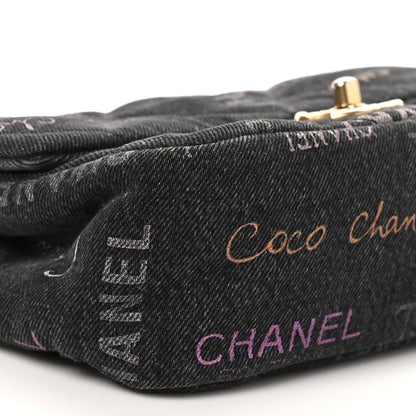 Chanel Denim Quilted Denim Mood Mini Rectangular Flap Black Multicolor 9 of 10