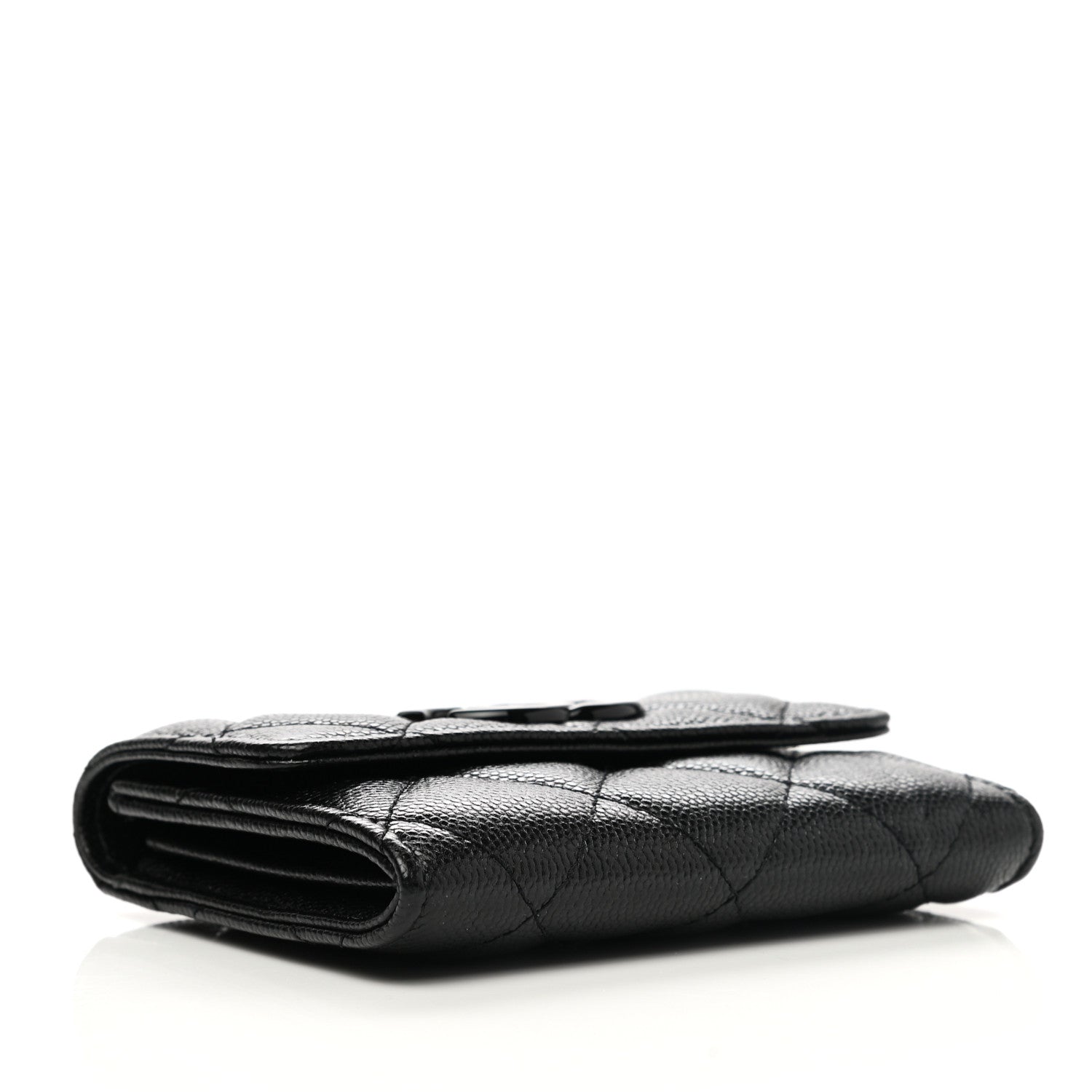Chanel Caviar Quilted My Everything Flap Card Holder Wallet Black 4 of 8