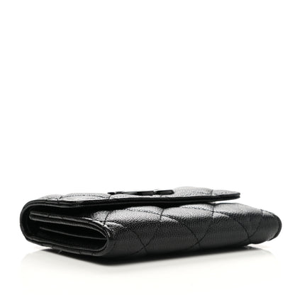 Chanel Caviar Quilted My Everything Flap Card Holder Wallet Black 4 of 8