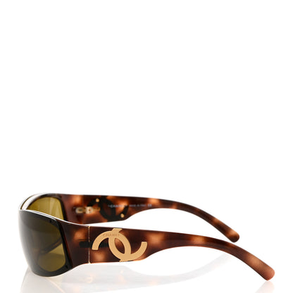 Chanel Baguette CC Sunglasses Tortoise 3 of 8