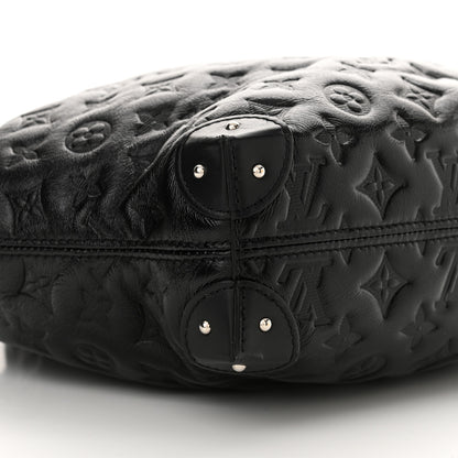 Louis Vuitton Lambskin Monogram Shadow Coussin Noe Trunk PM Black 8 of 10