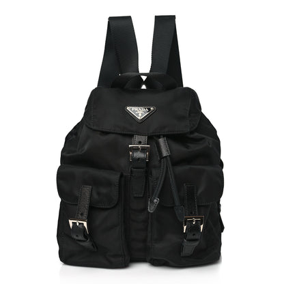 Prada Tessuto Nylon Saffiano Small Backpack Black 1 of 8