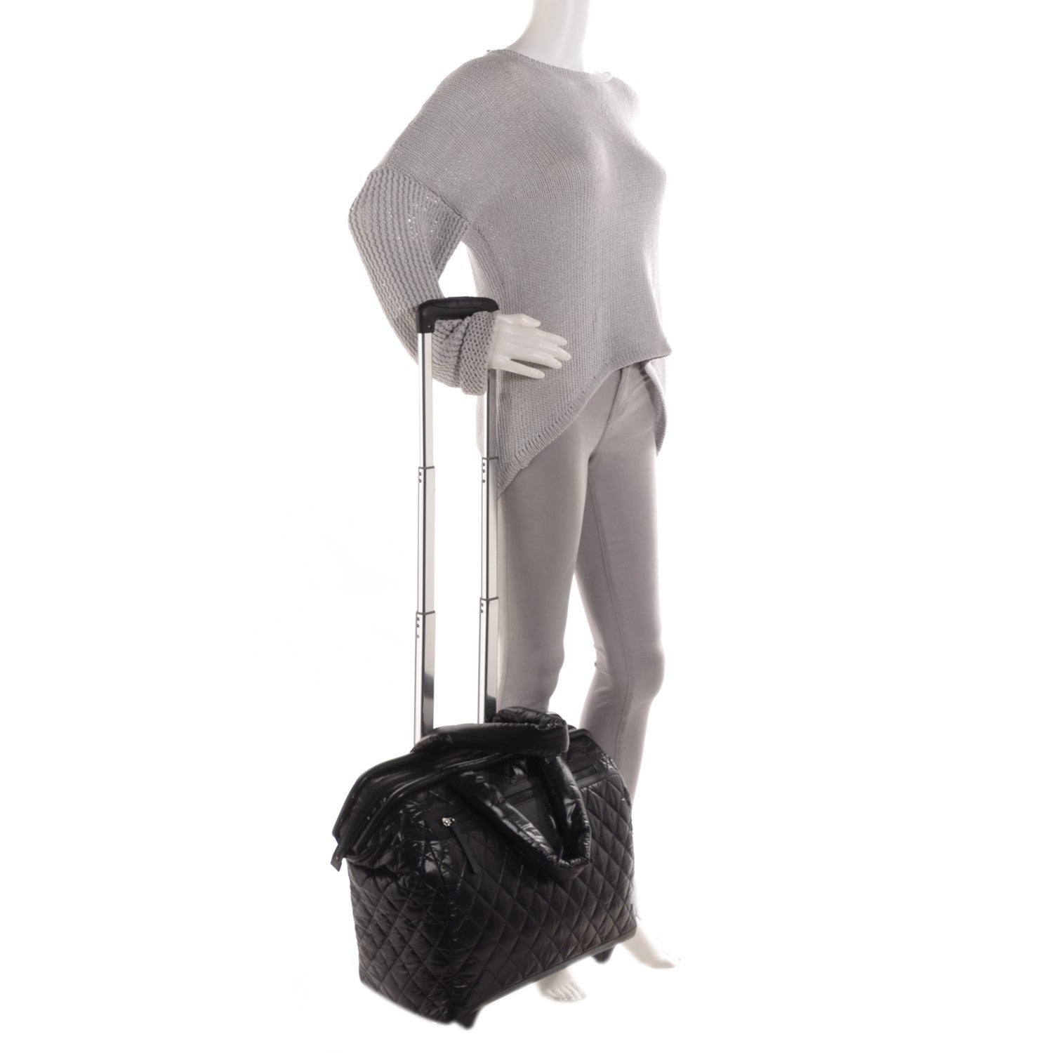 Chanel Nylon Quilted Coco Cocoon Trolley Black 2 of 7
