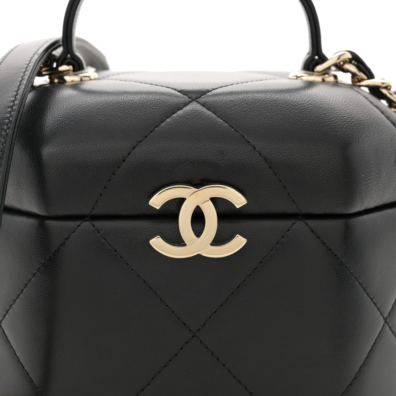 Chanel Lambskin Quilted Vendome Case Black 8 of 10