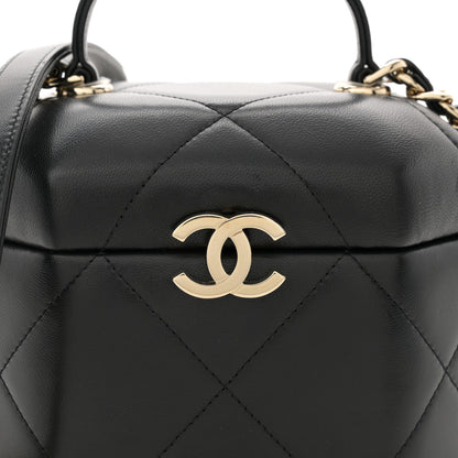 Chanel Lambskin Quilted Vendome Case Black 8 of 10