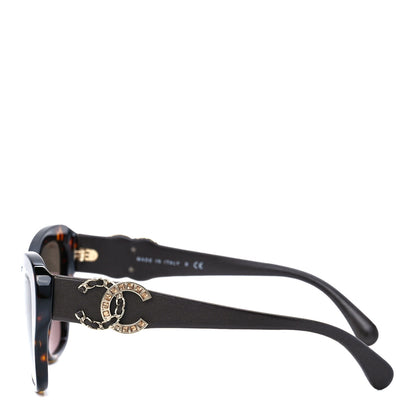 Chanel Acetate Lambskin CC Sunglasses 5457-Q-B Tortoise 3 of 8