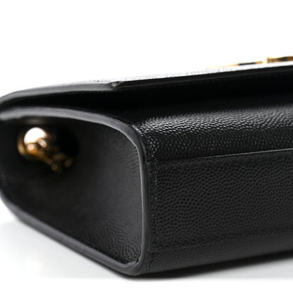 Saint Laurent Grain De Poudre Small Classic Monogram Kate Satchel Black 10 of 12