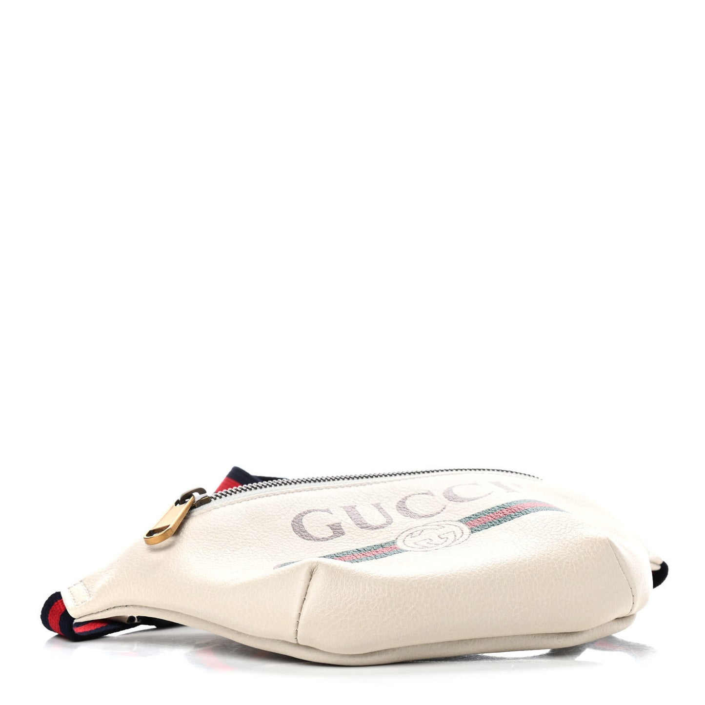 Grained Calfskin Small Logo Belt Bag White