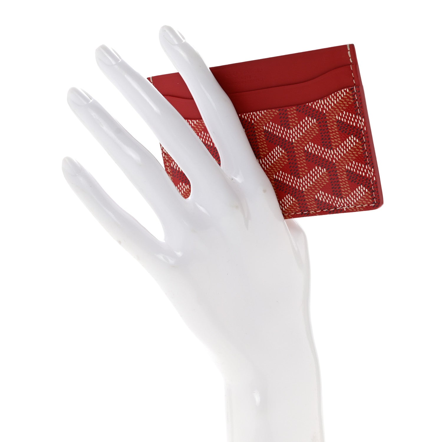 Goyard Goyardine Saint Sulpice Card Holder Red 2 of 8