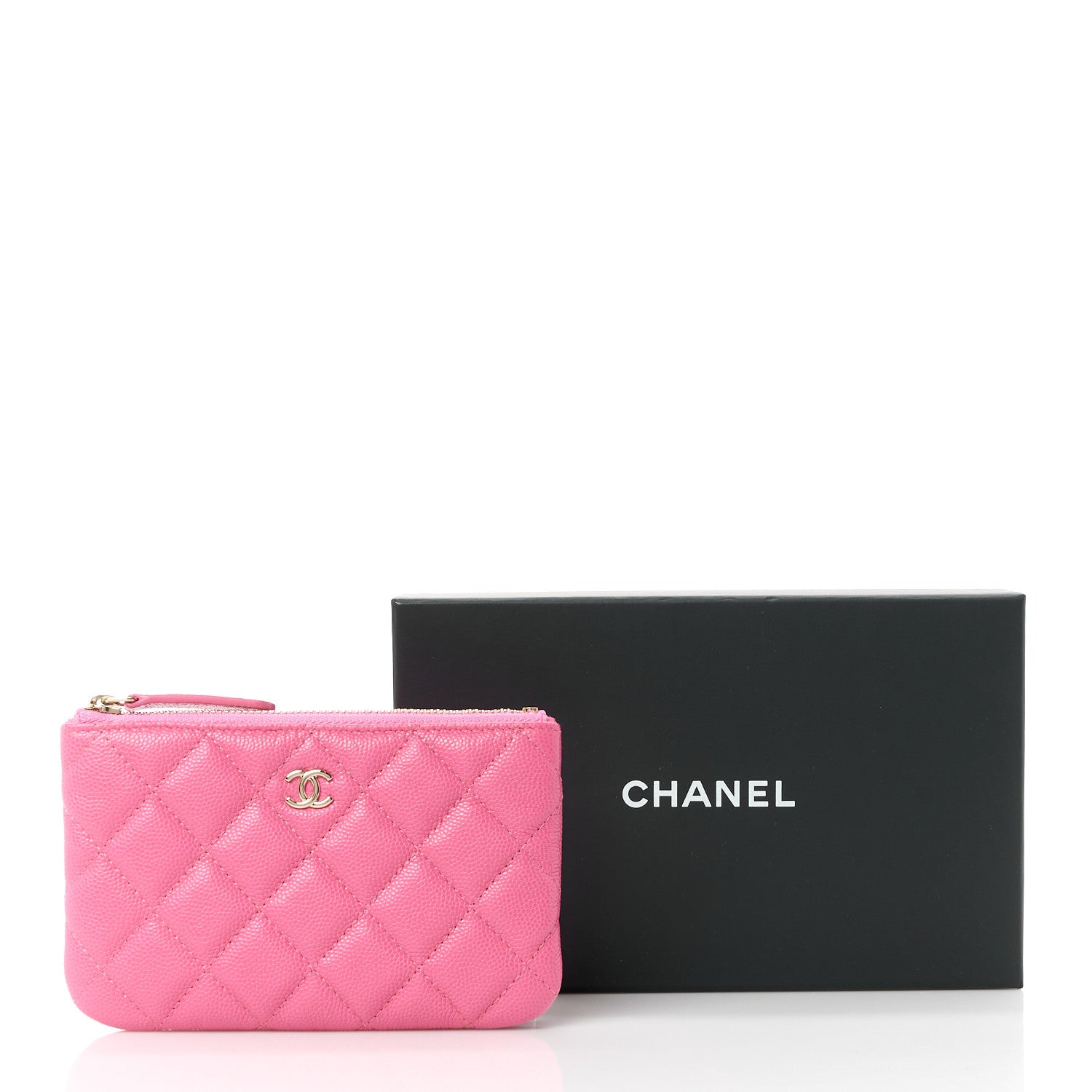 Chanel Caviar Quilted Small Cosmetic Case Pink 11 of 11