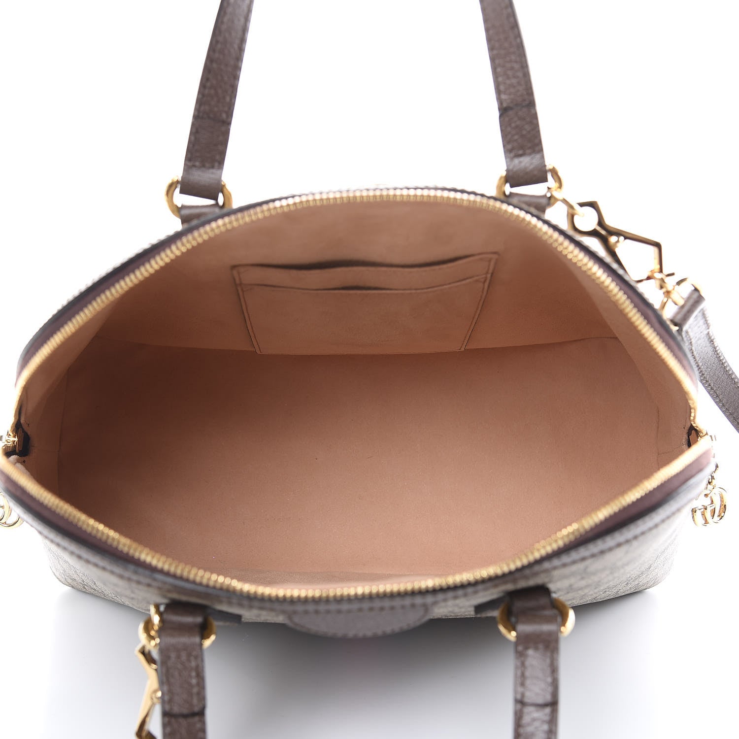 Gucci GG Supreme Monogram Web Medium Ophidia Top Handle Dome Bag Brown 5 of 11