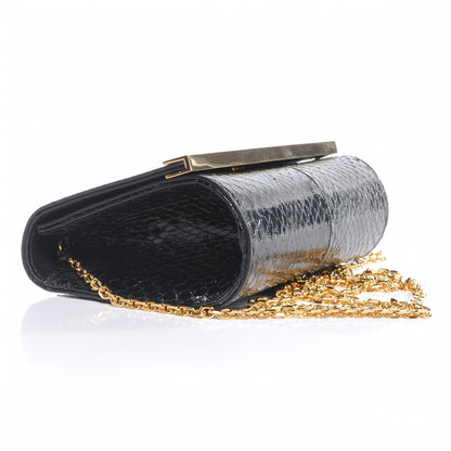 Fendi Python Mini Rush Clutch Black 4 of 10