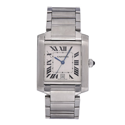 Cartier Stainless Steel 28mm Tank Francaise Automatic Watch 1 of 11