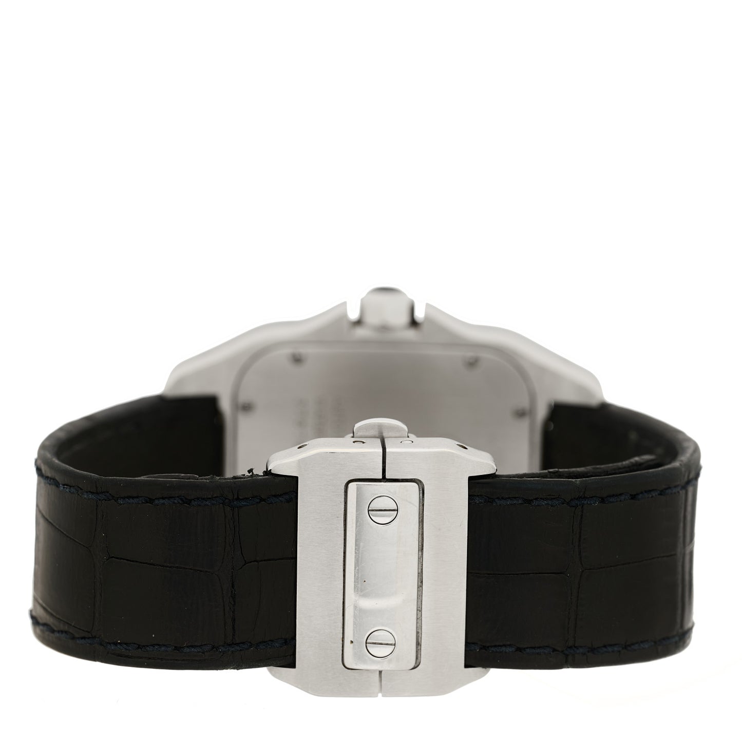 Stainless Steel Alligator 38mm Santos 100 Automatic Watch