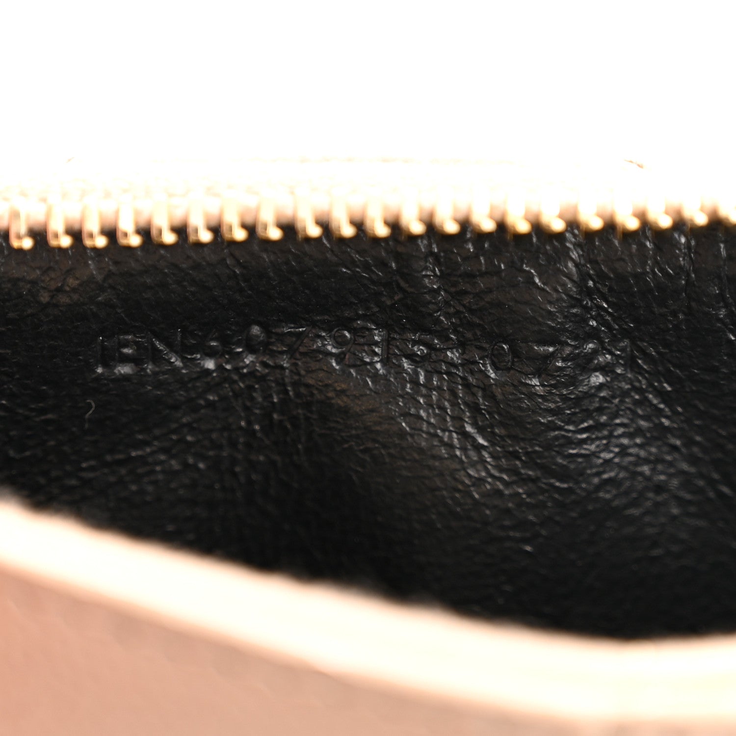 Saint Laurent Monogram Grain de Poudre 5 Fragments Zip Pouch Card Holder Dark Beige 7 of 9