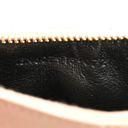 Saint Laurent Monogram Grain de Poudre 5 Fragments Zip Pouch Card Holder Dark Beige 7 of 9