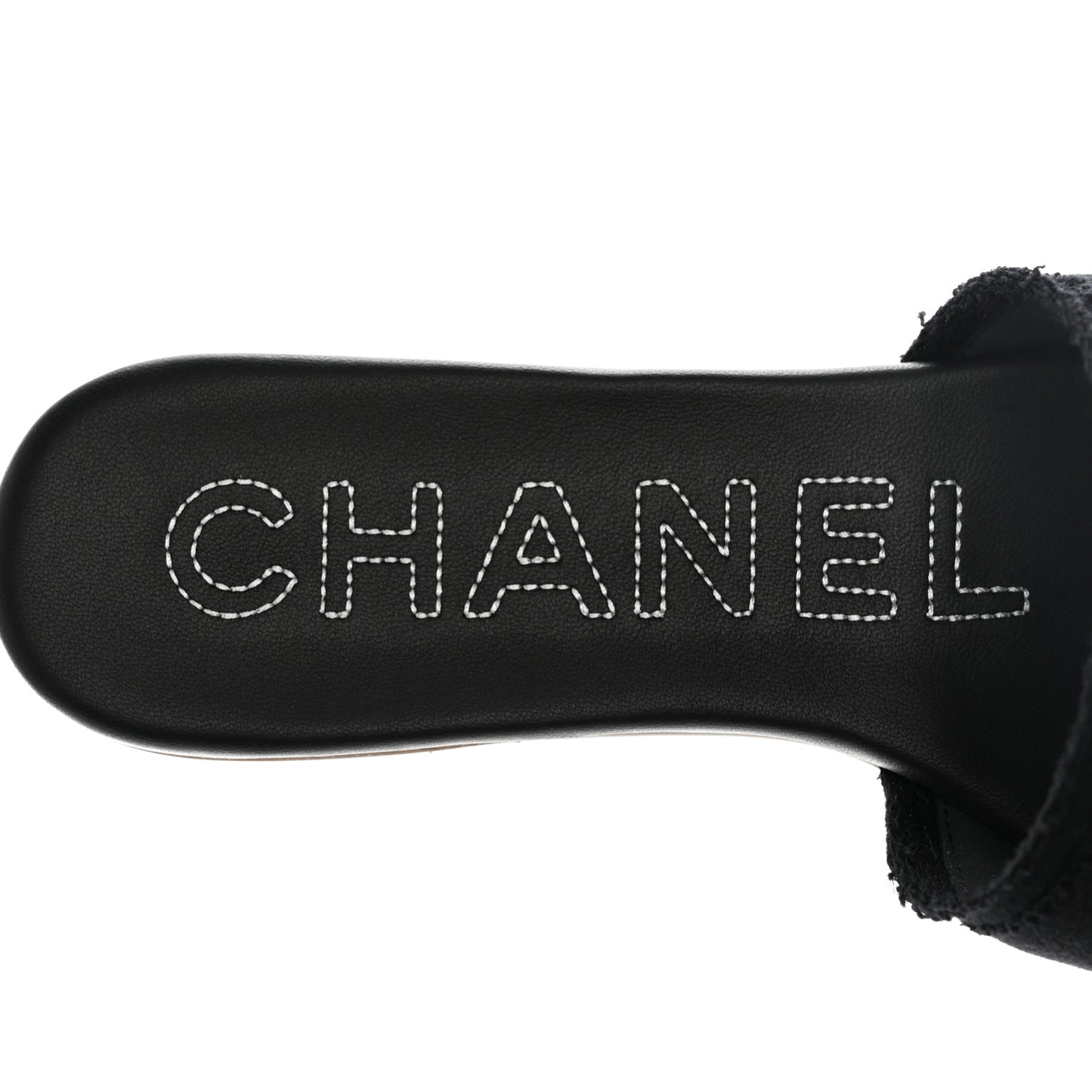 Jersey Knit CC Mules 39 Black