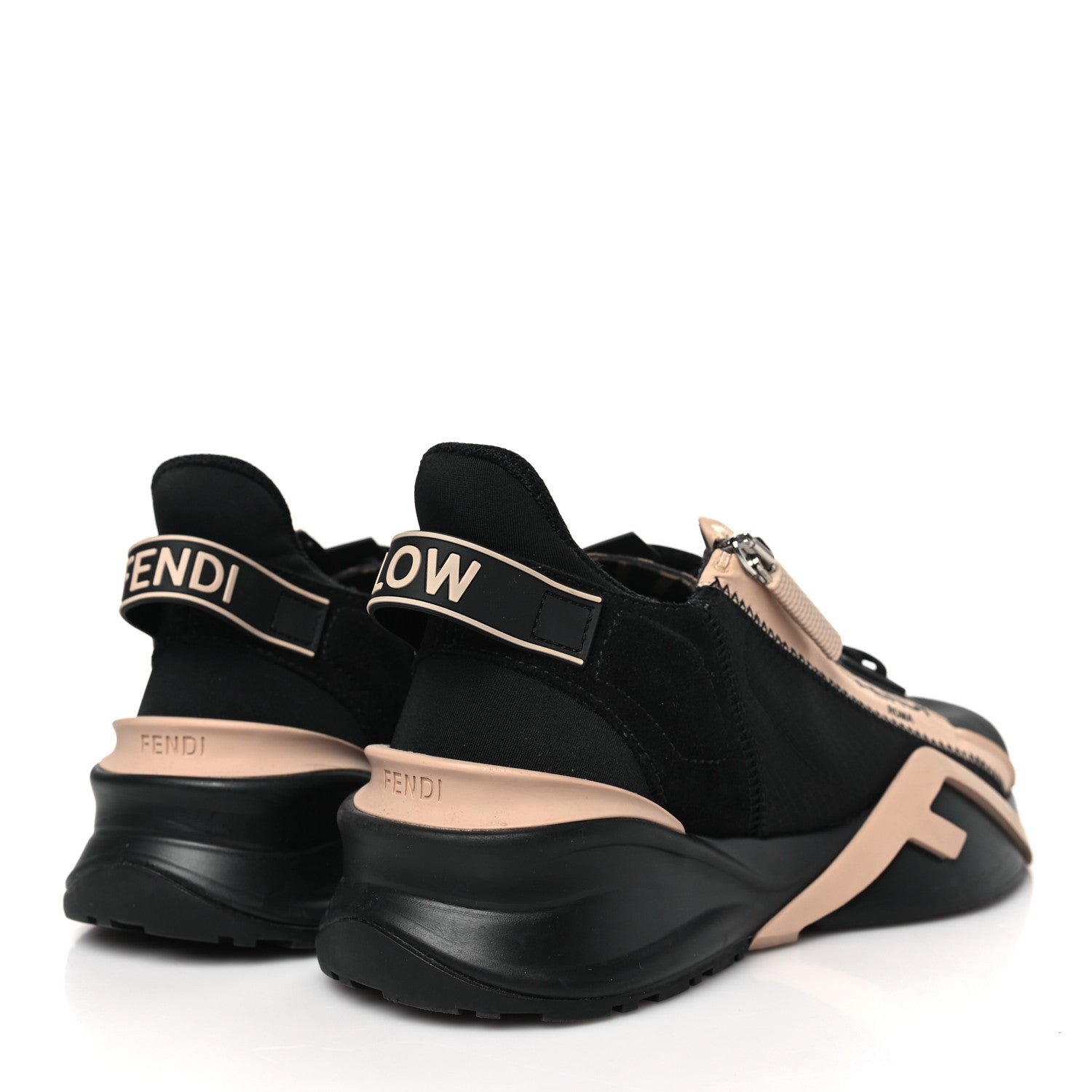 Fendi Nylon Suede Lycra Fendi Flow Low Top Sneakers 36 Black 5 of 9