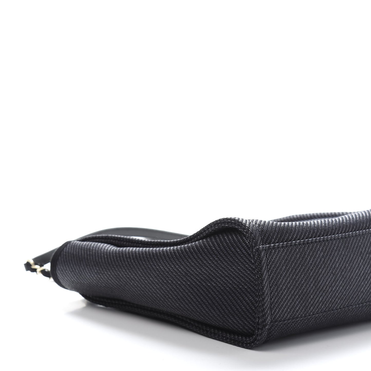 Mixed Fibers Calfskin Mini Deauville Tote Black