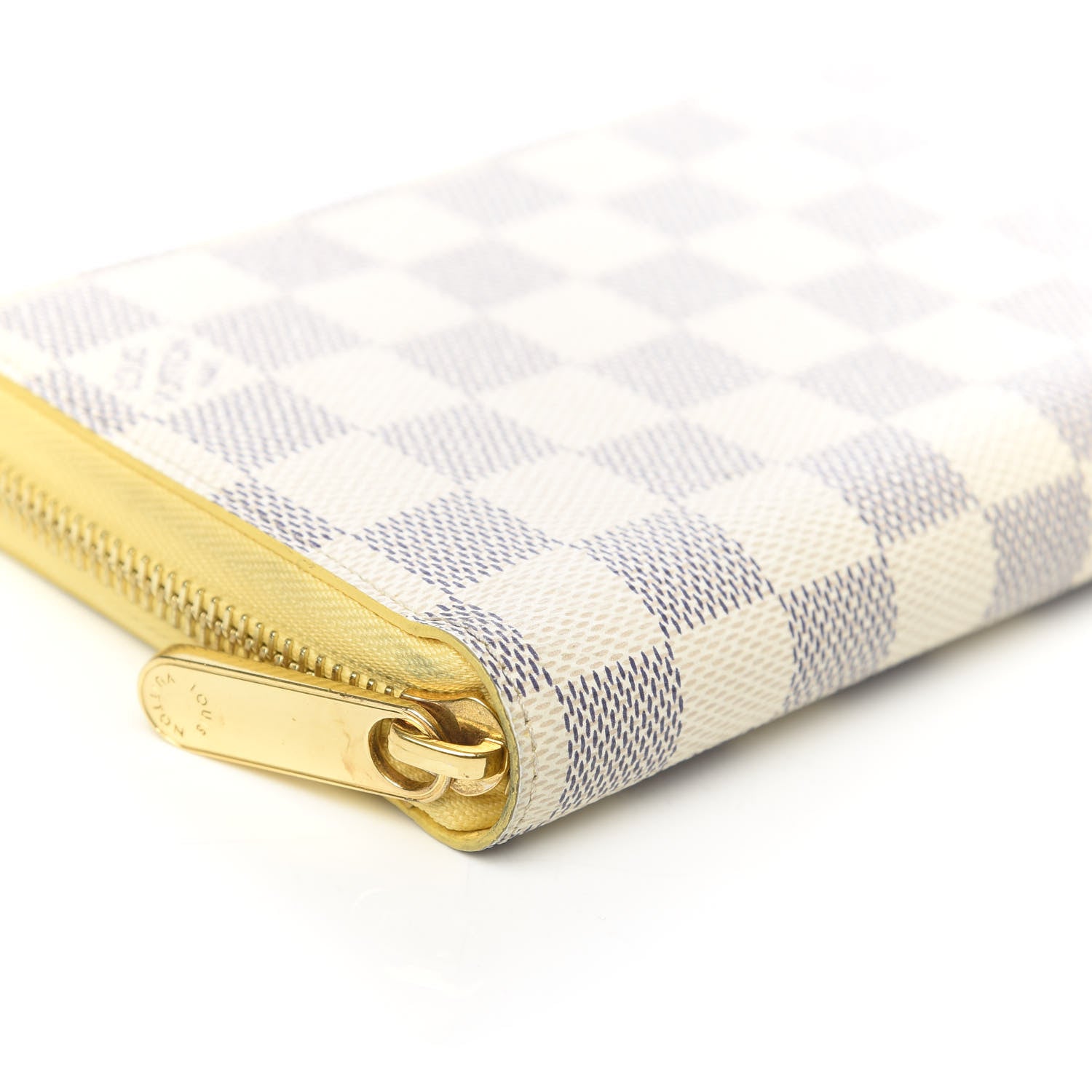Louis Vuitton Damier Azur Zippy Wallet Jaune Pale 7 of 10