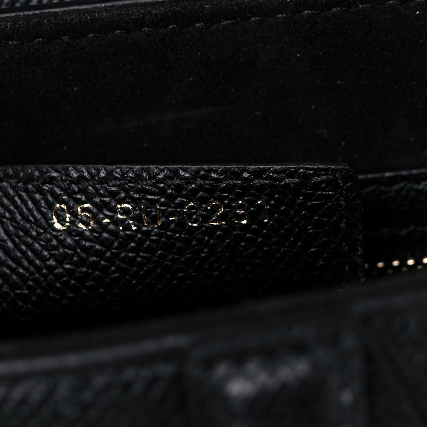 Grained Calfskin Saddle Bag Black