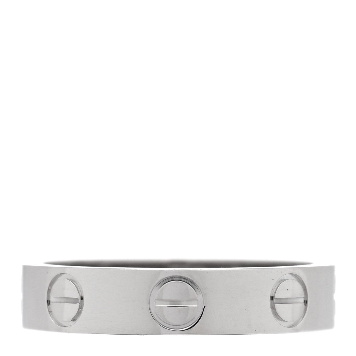 Cartier 18K White Gold 3.5mm LOVE Wedding Band Ring 47 4 1 of 4