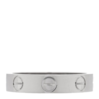 Cartier 18K White Gold 3.5mm LOVE Wedding Band Ring 47 4 1 of 4