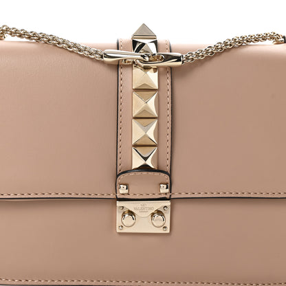 Valentino Garavani Vitello Medium Glam Lock Rockstud Flap Poudre 7 of 10