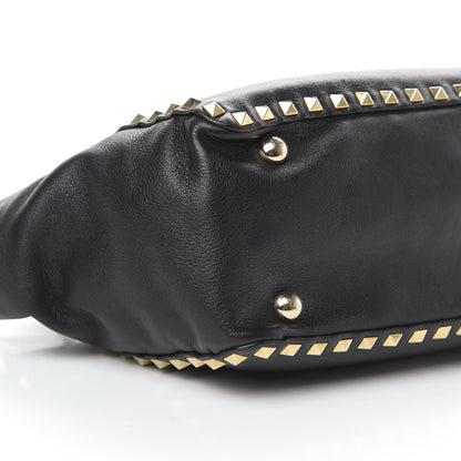 Valentino Garavani Vitello Small Rockstud Tote Black 8 of 16