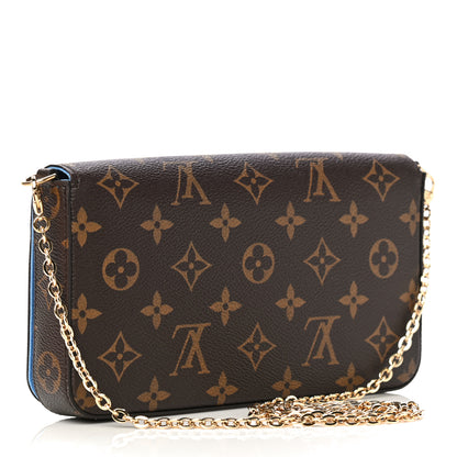 Louis Vuitton Monogram 2021 Christmas Animation China Wall Pochette Felicie Chain Wallet Myosotis Blue 4 of 15