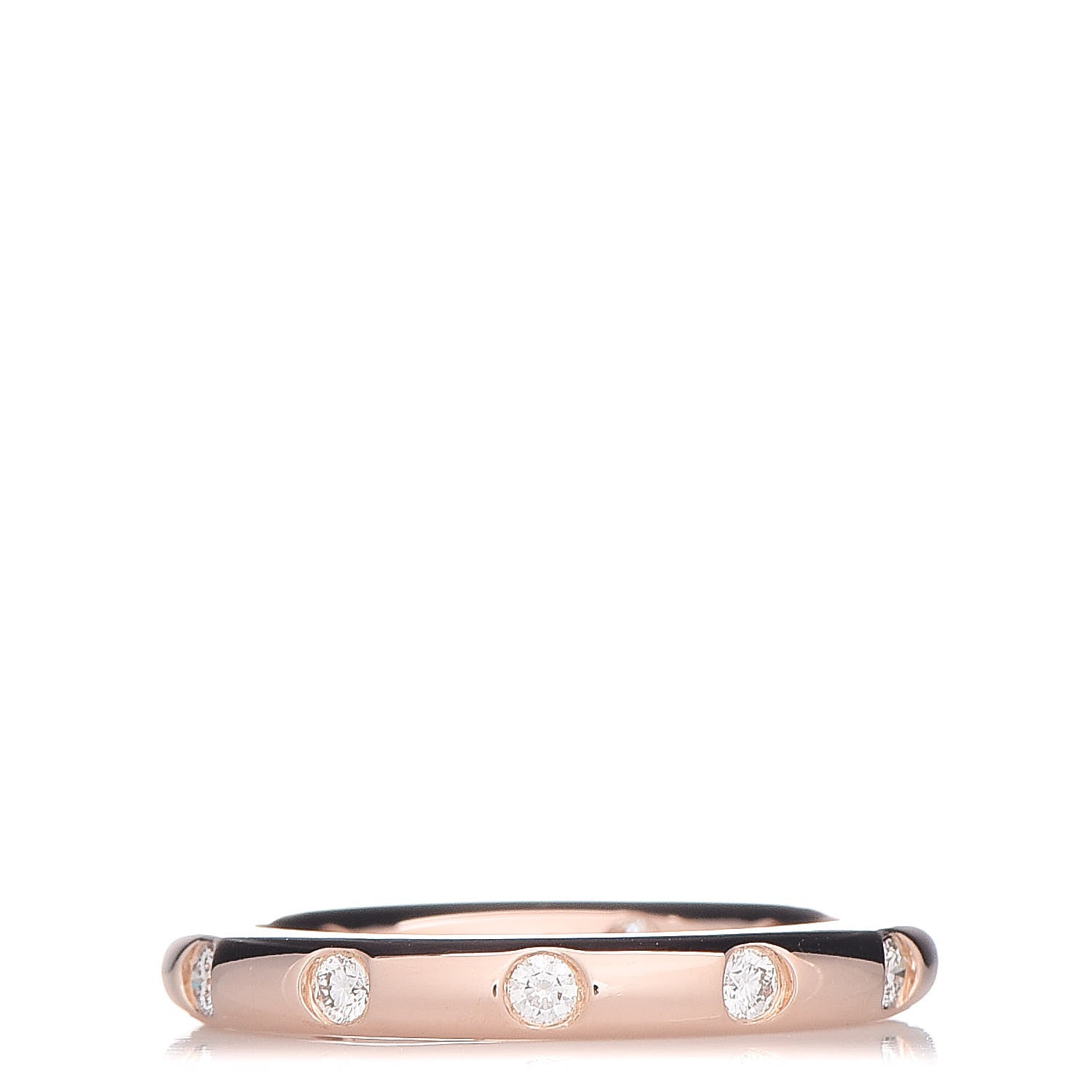 Tiffany 18K Rose Gold Diamond Bezet Band Ring 47 4 1 of 4