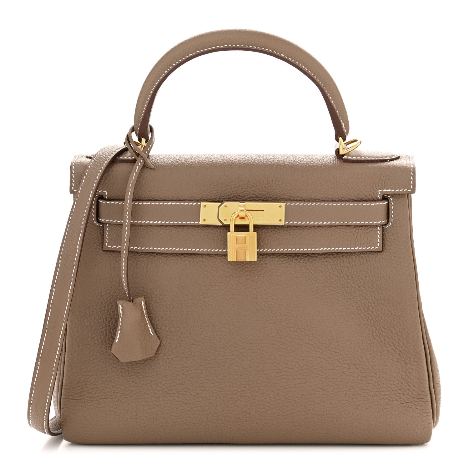 Hermes Togo Kelly Retourne 28 Etoupe 1 of 11